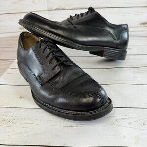 Croft & Barrow Carlton Black Leather Wide Lace Up Mens Dress Shoes Size 9 Wide